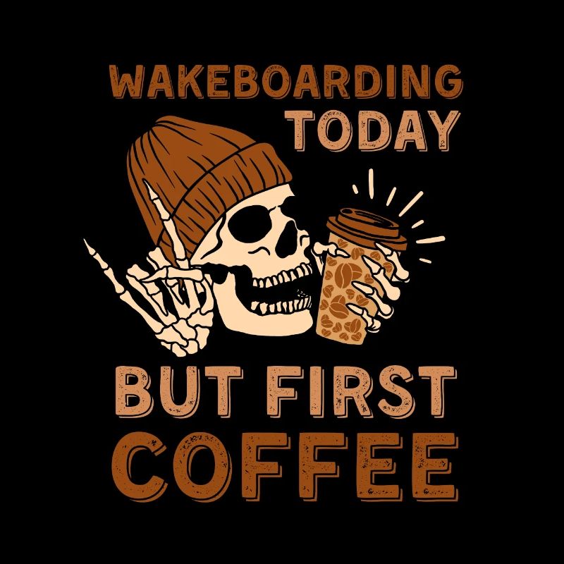 Kaffee Wakeboard-Skelett