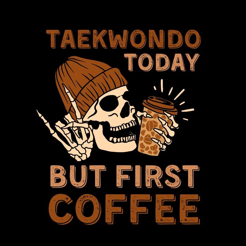 Coffee Taekwondo skeleton