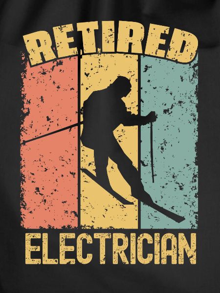 Skiing retired electrician