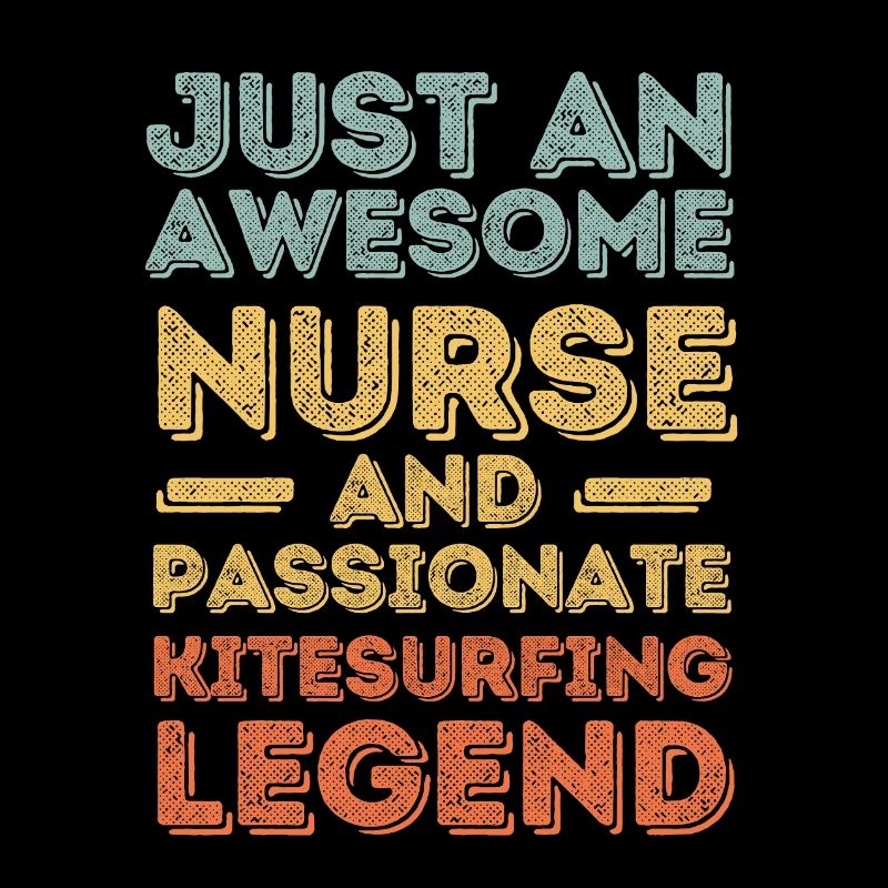 Krankenschwester Kitesurf Legende retro