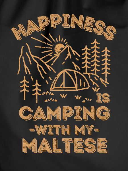 Camping with maltese