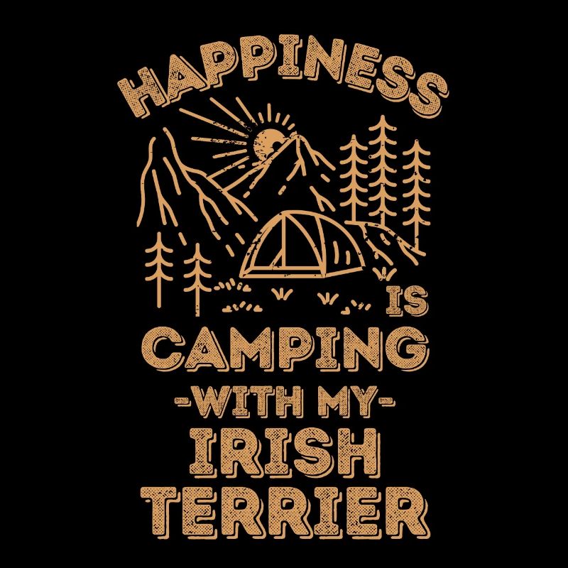 Camping mit Irish-Terrier