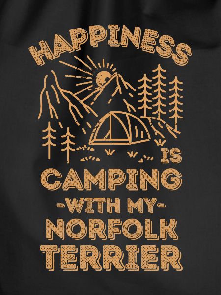 Camping with norfolk-terrier