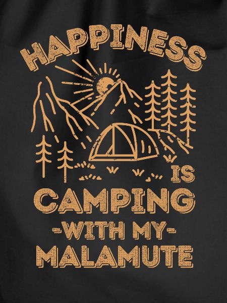 Camping with malamute