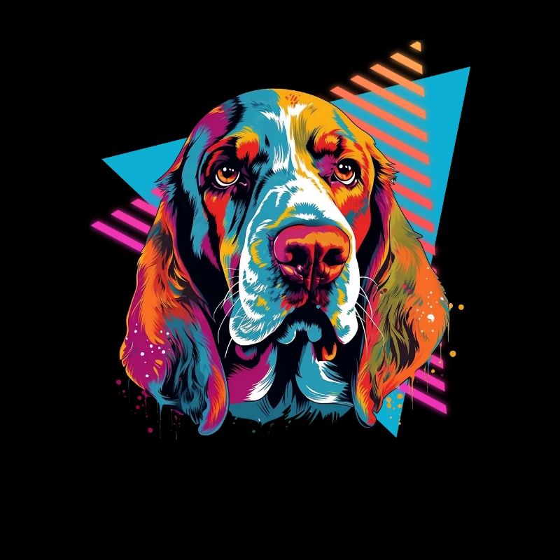 Basset Hound 80s Style