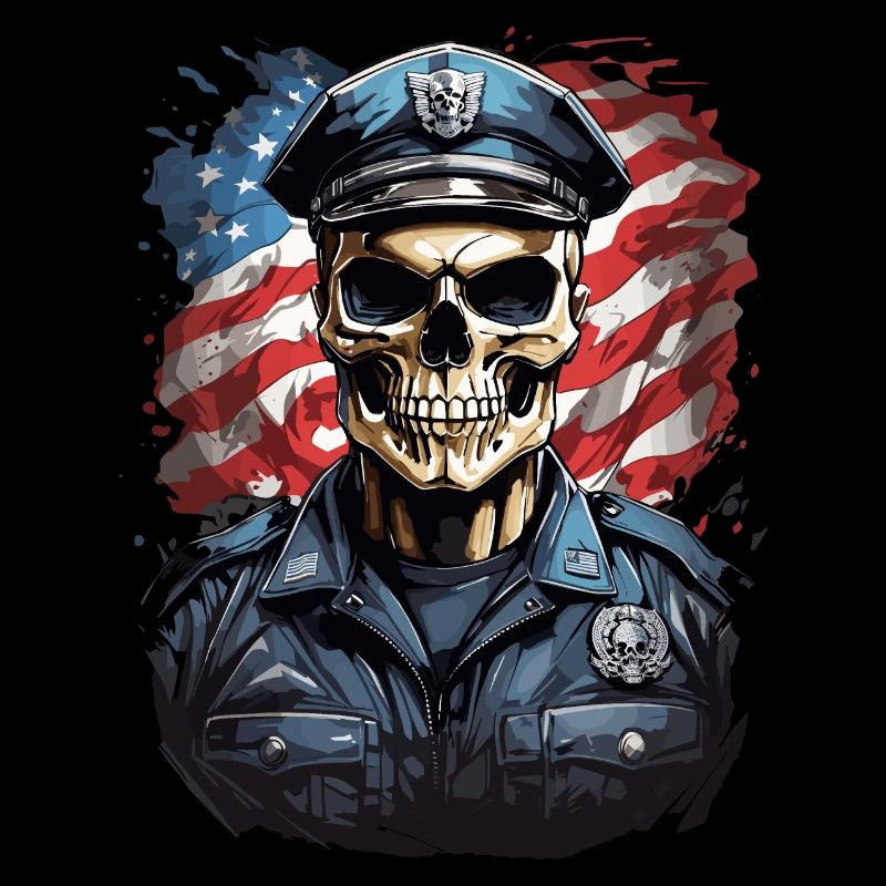 US-Polizei-Schädel