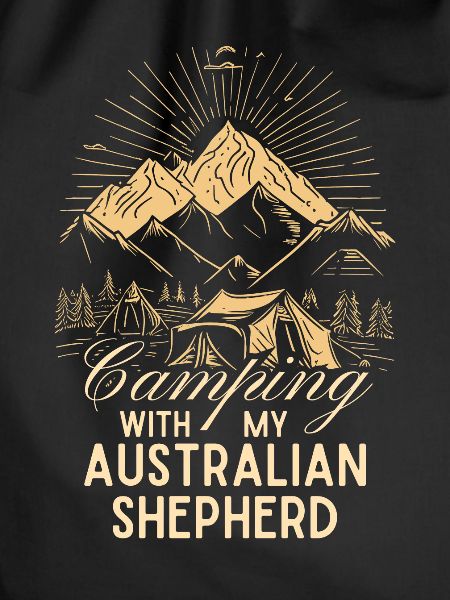 Australian Shepherd Camping