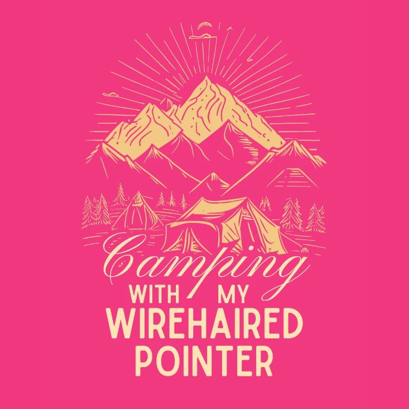 Deutsch Drahthaar Camping Wirehaired Pointer