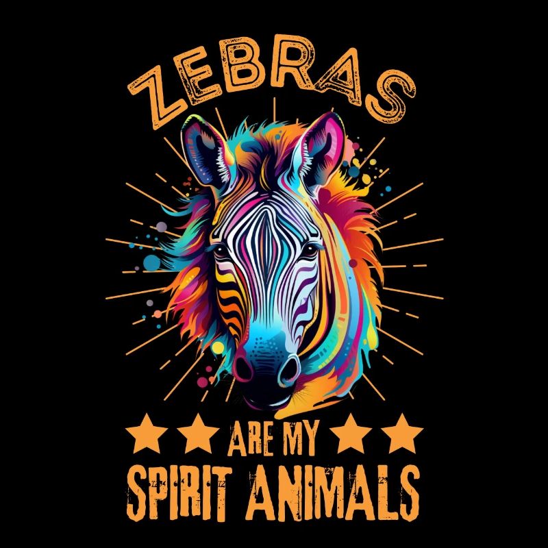 Buntes Zebra Farbkleckse Farbspritzer