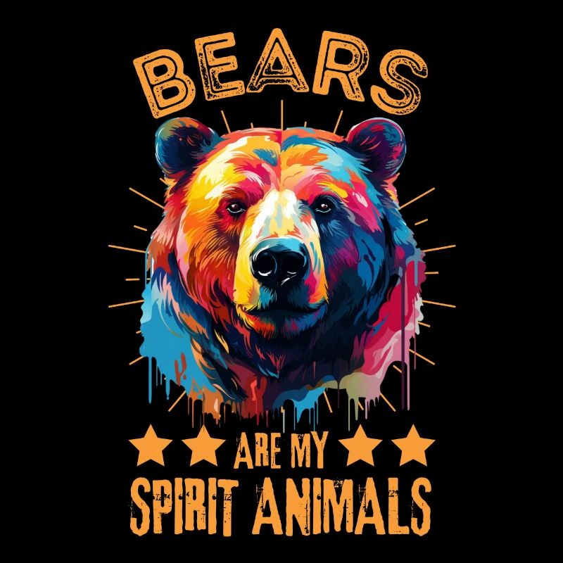 Bunter Bär Farbkleckse Farbspritzer