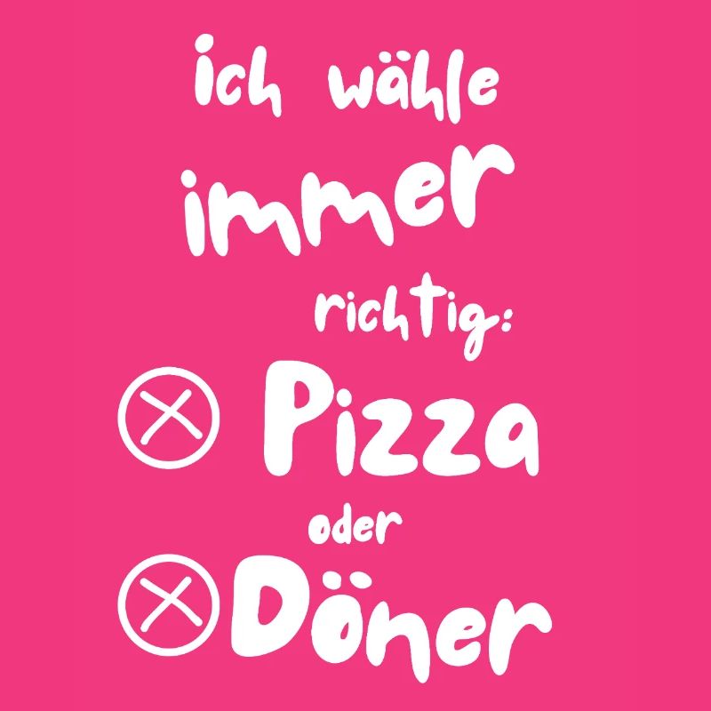 Ich wähle Pizza oder Döner