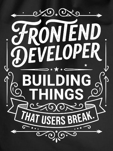 Frontend Entwickler baut Dinge