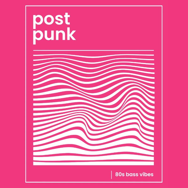 Affiche de motifs post-punk wave