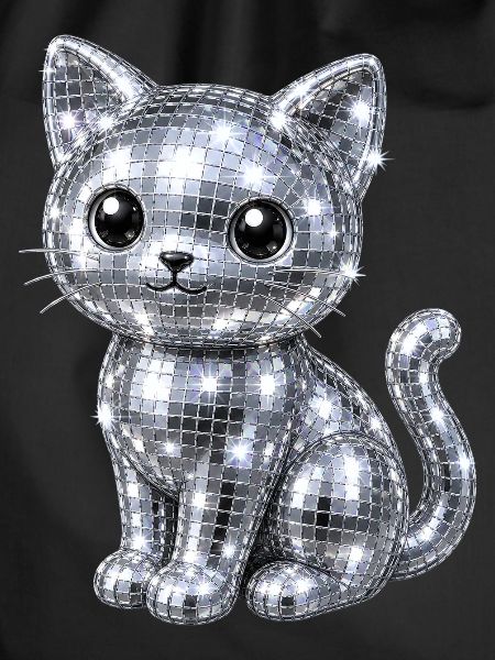Katze Disco Glitzer