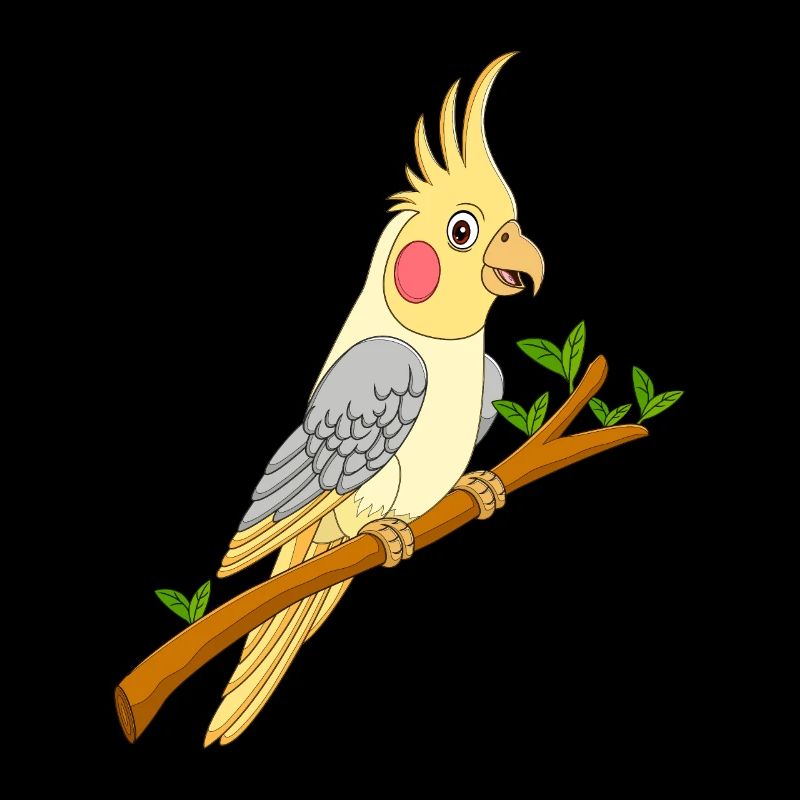 Cockatiel on branch