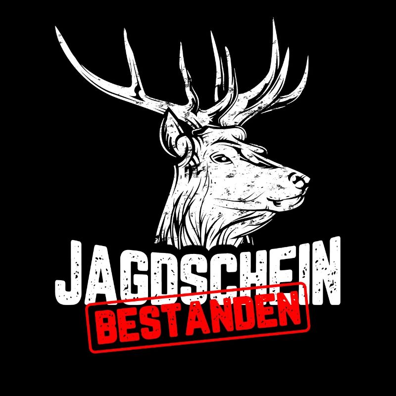 Jagdprüfung bestanden Jäger Hirsch