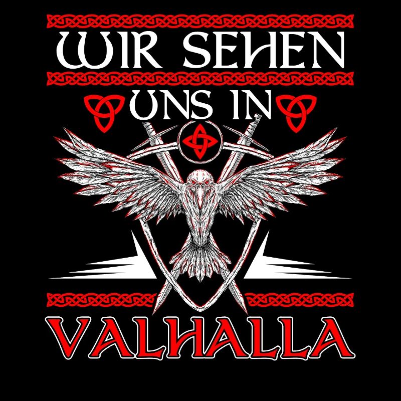 Wikinger wir sehen uns in Valhalla Rabe