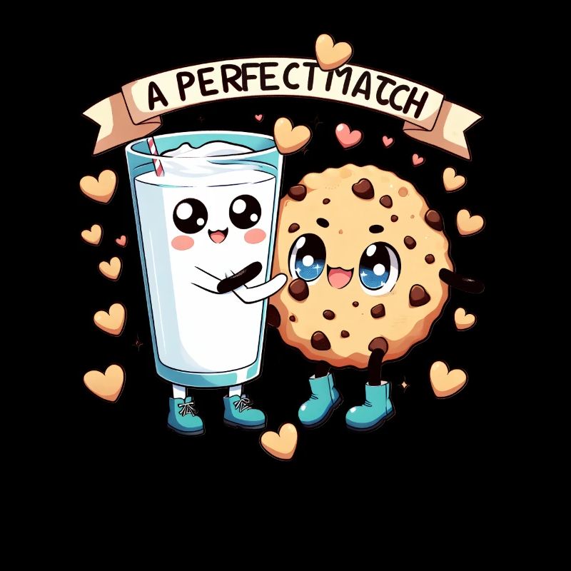 Match parfait Saint-Valentin Milk Cookie Drôle