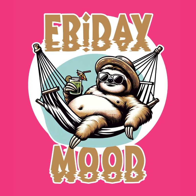 Funny Sloth Design Friday Mood Work