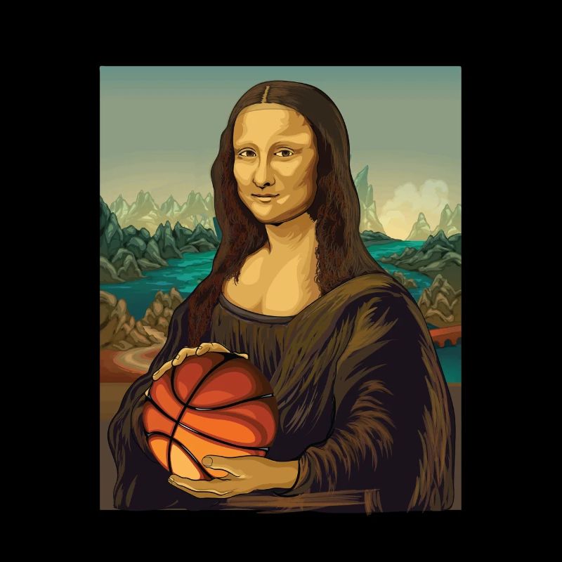 Basketball Mona Lisa Leonardo DaVinci basketteur