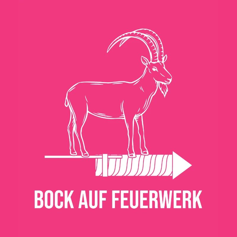 Bock auf Feuerwerk Pyrotechniker Pyro Steinbock