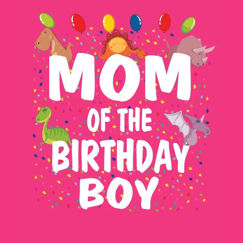 Mutter des Geburtstagskindes Dino Theme Boys Bday