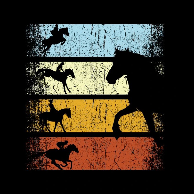 Cheval équestre cheval vintage rétro