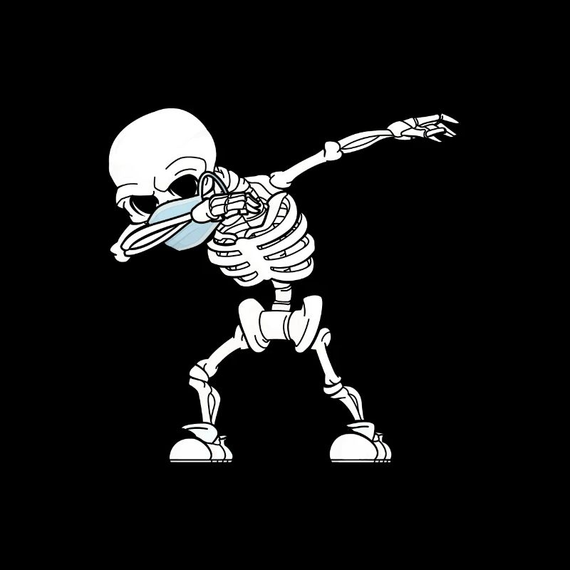 Dabbing skeleton face mask