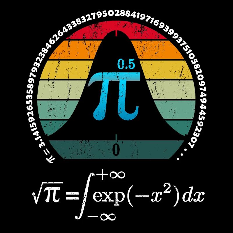 Idée cadeau prof de Maths : Pi et loi normale
