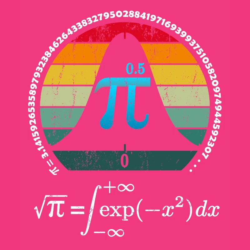 Idée cadeau prof de Maths : Pi et loi normale