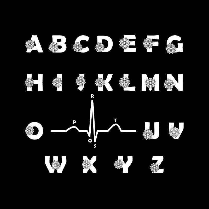PQRST Heartbeats EKG Wave Linie Alphabet Krankenschwester Geschenk
