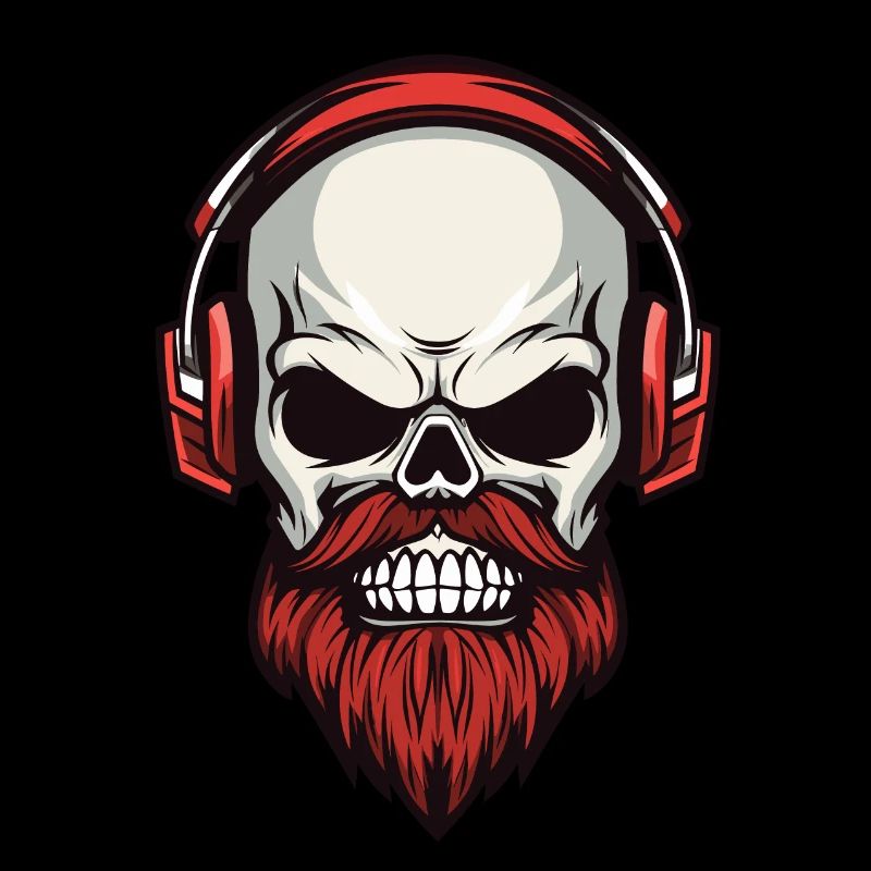 Tête de mort avec un style hipster