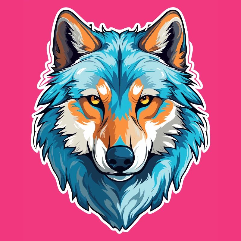 Wolf costume blue wolf head werewolf and