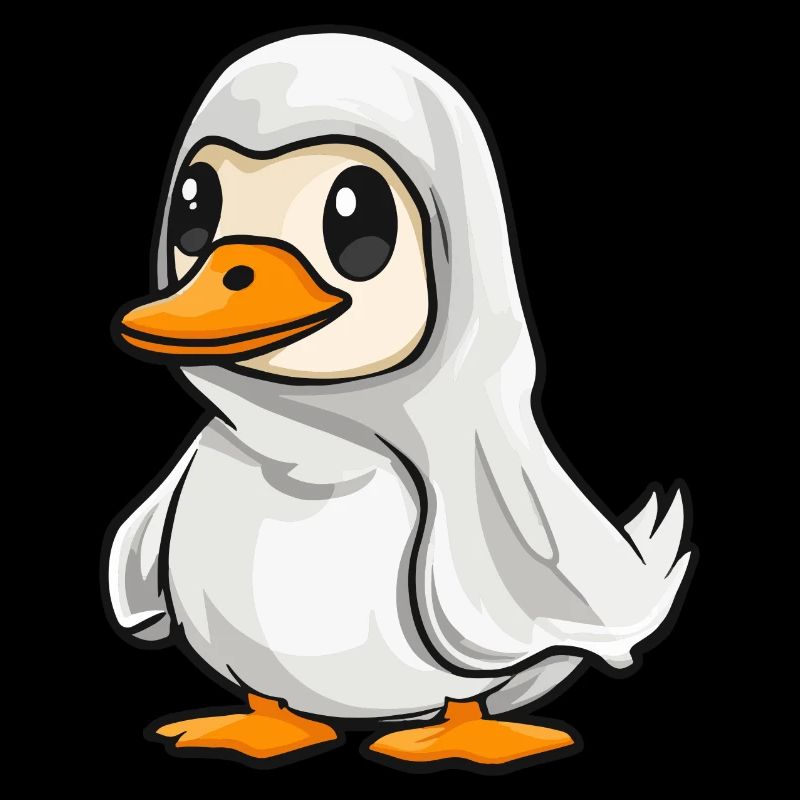 Goose Halloween Comic Ghost