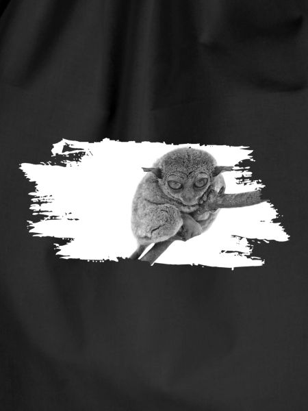 Tarsier Affe grumpy
