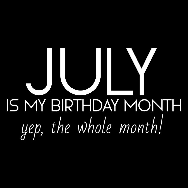 Juillet est mon mois d’anniversaire