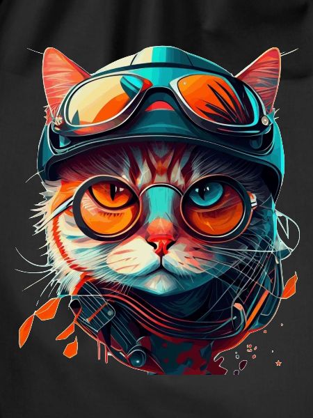 Getigertes Katzengesicht mit Style Sonnenbrille