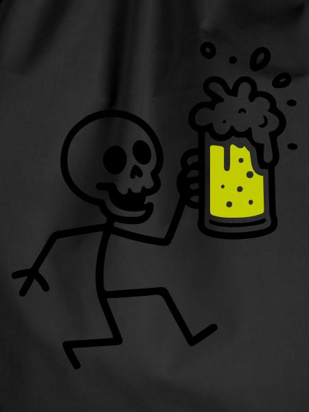 Skeleton Beer Drinking
