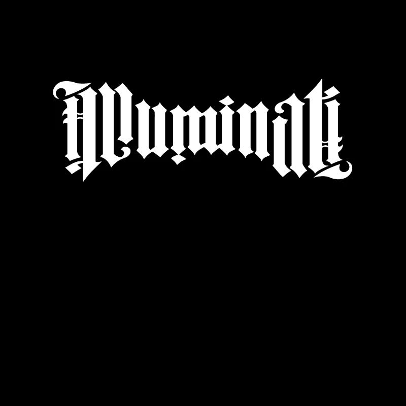 Motif de lettrage Illuminati Noir