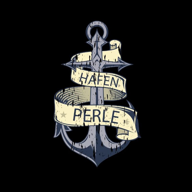 Hamburger Hafen Perle Anker Seemann Geschenk