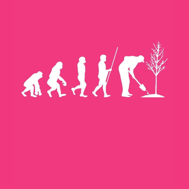 Gardener tree garden gardening tools evolution