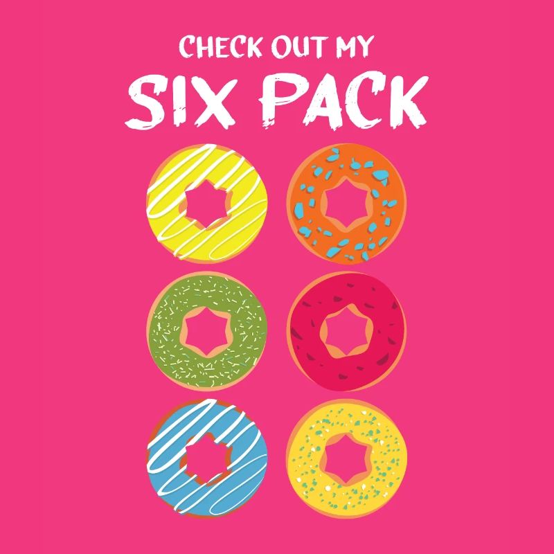 Donut Washboard Abs Six Pack Funny Gift