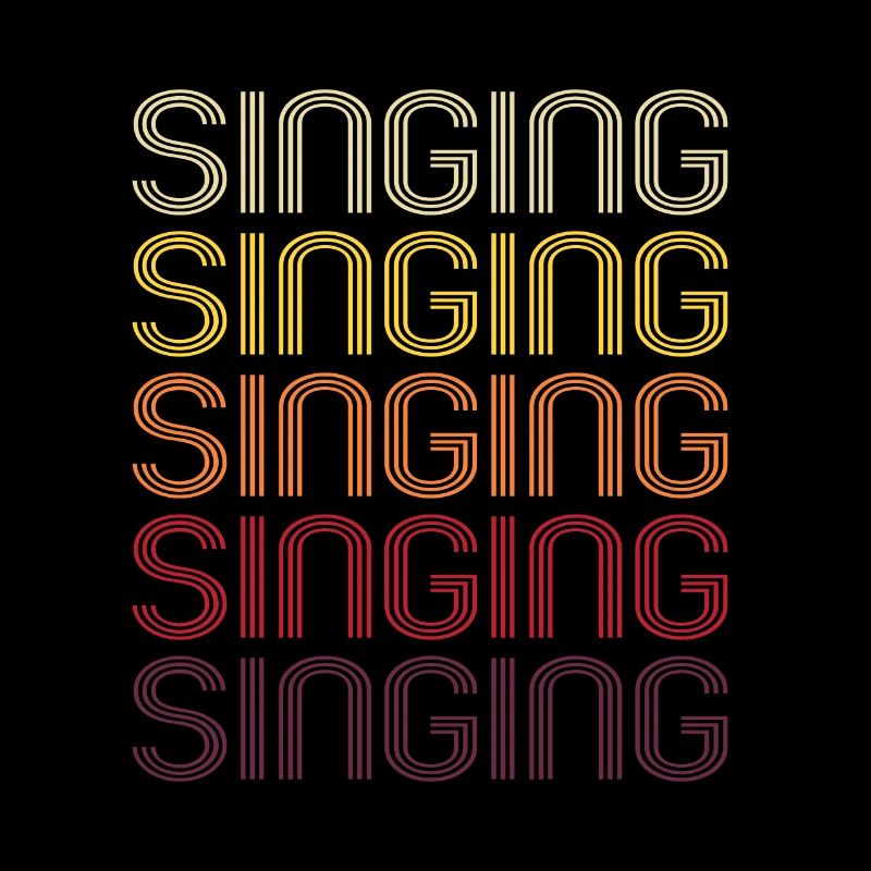 Singen Singing Retro Chor Musik Sänger Geschenk
