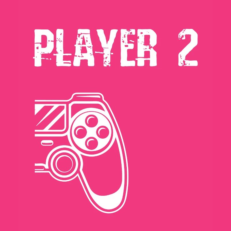 Player 1 2 Gaming Gamer Zocken Controller Geschenk