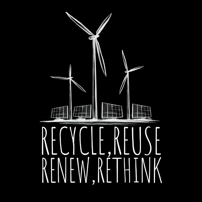 Recycle Réutiliser Renew Rethink Wind Turbine - Wind