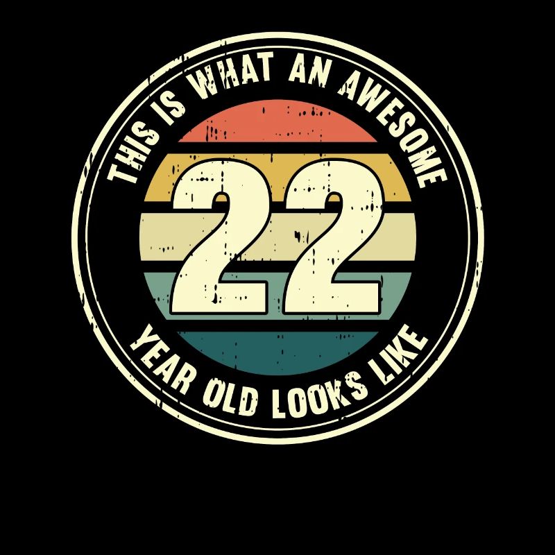 22. Geburtstag so sieht man mit 22 Retro Geschenk
