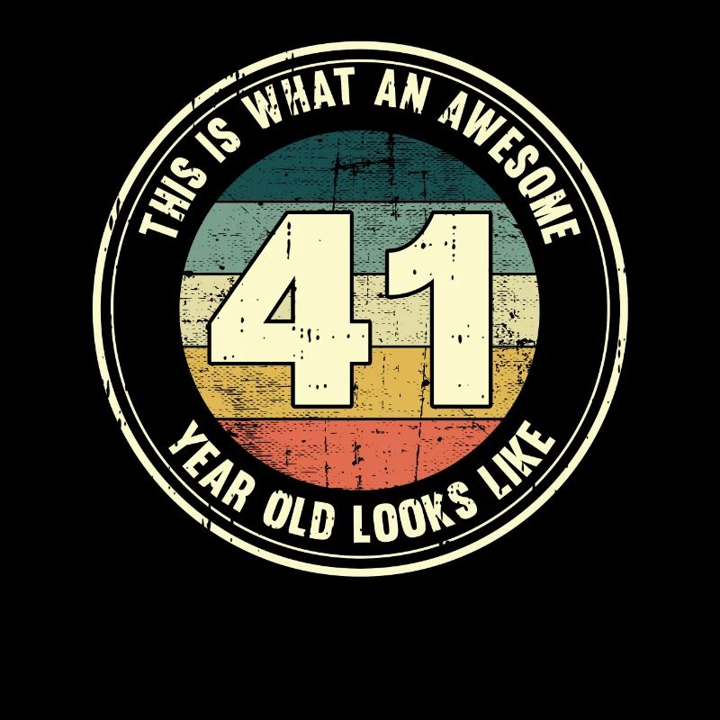 41. Geburtstag so sieht man mit 41 Retro Geschenk