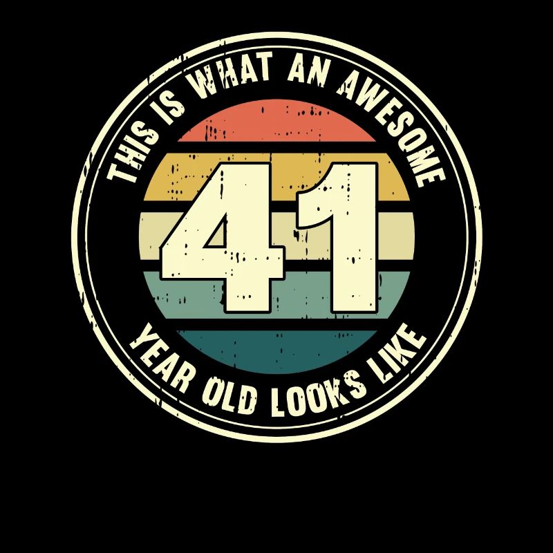 41. Geburtstag so sieht man mit 41 Retro Geschenk