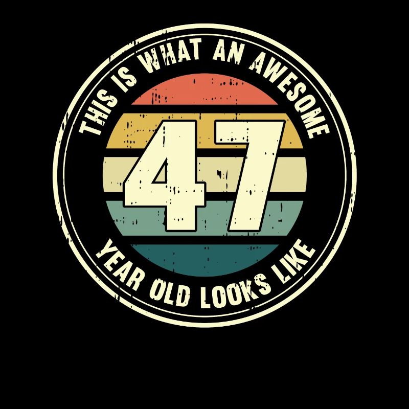 47th birthday so you see with 47 retro gift