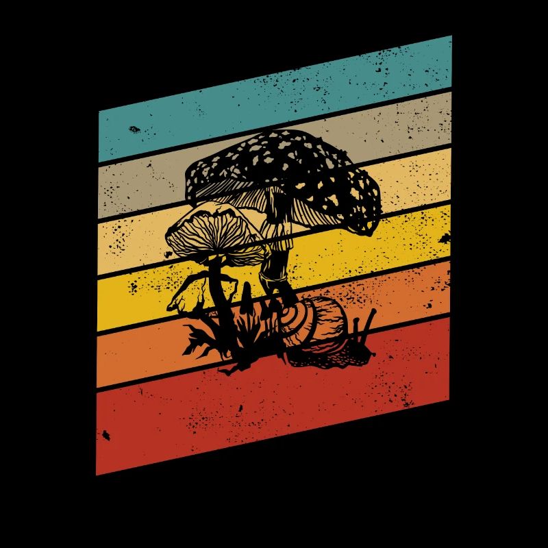 Mushroom Mushrooms Boletus Toadstool Retro Gift